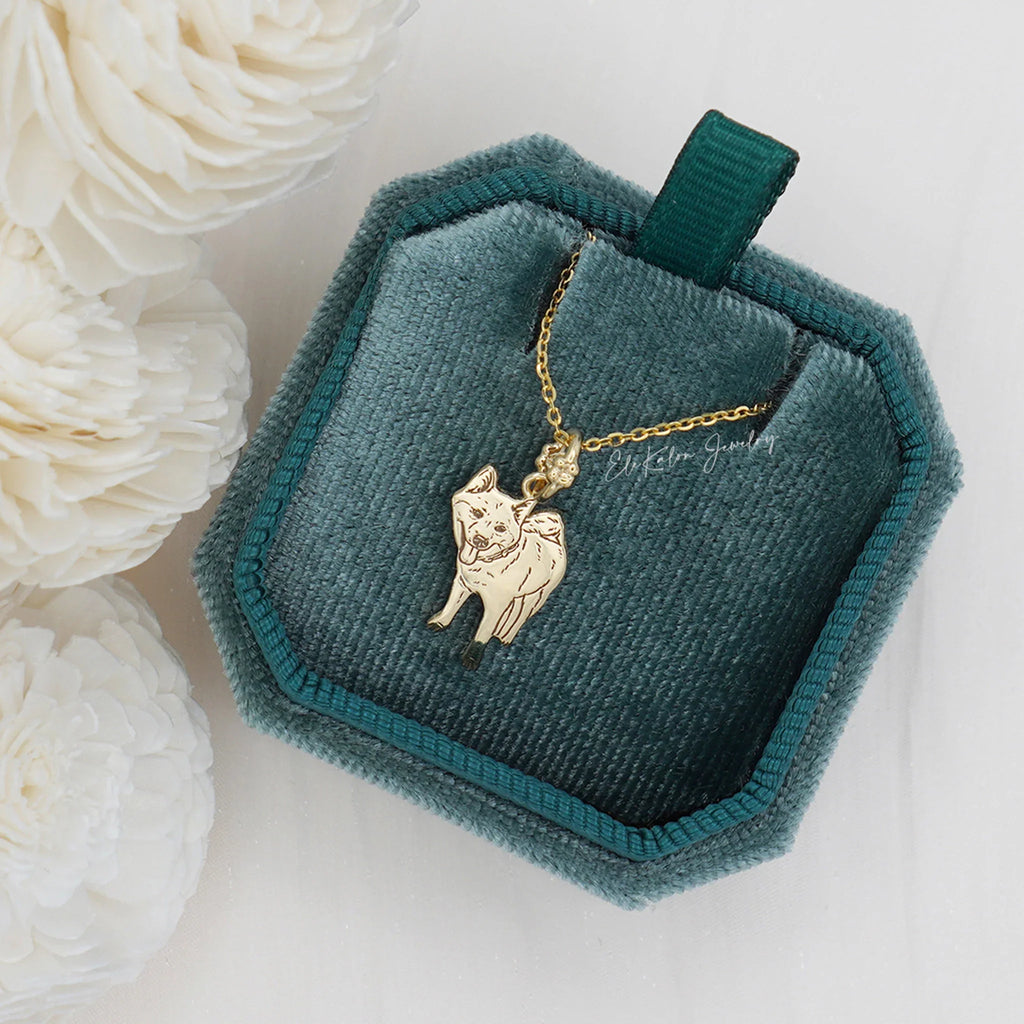 14K Gold Custom Pet Pendant