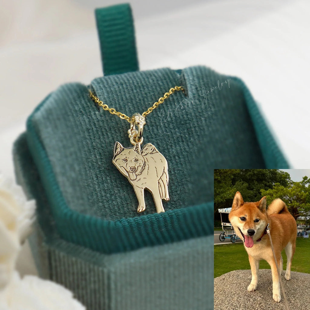 14k Personalized Dog Picture Pendant