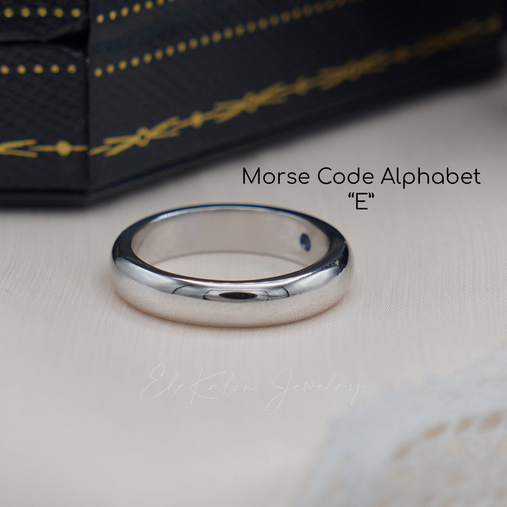 Secret Sapphire Band ring (International Morse Code)