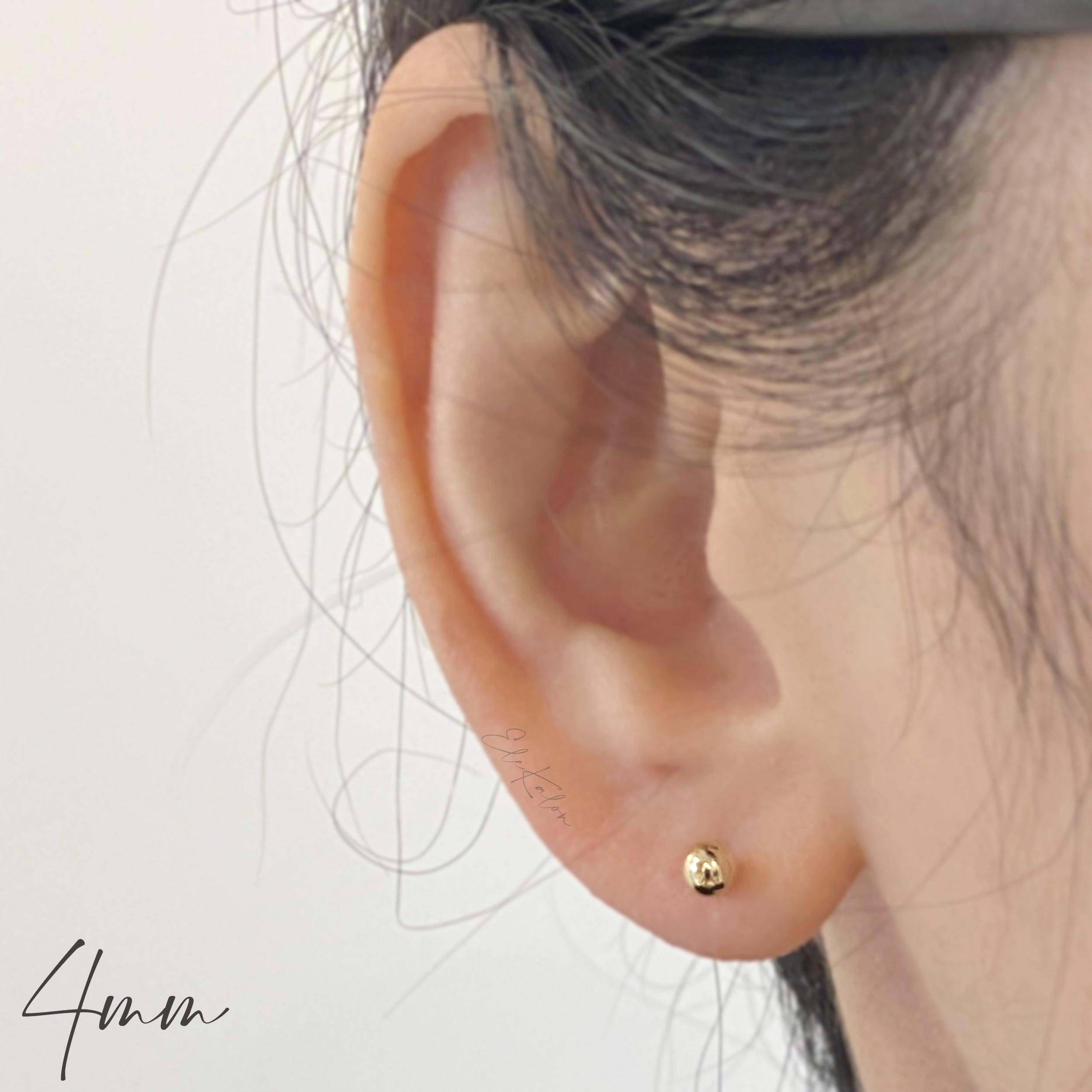 Simple Engagement Ladies Dual Circle Gold Earrings at Rs 16500/pair in  Mumbai