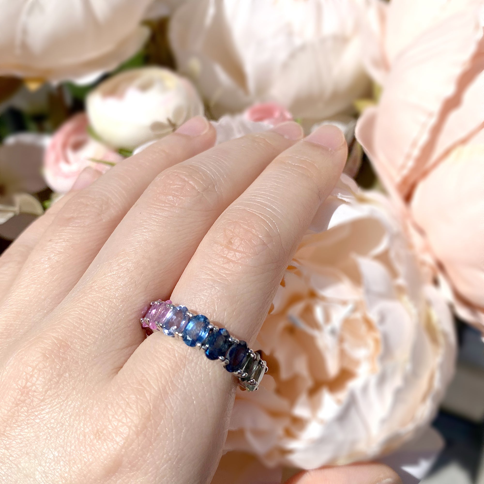 Rainbow Sapphire Eternity Ring – T H E L I N E