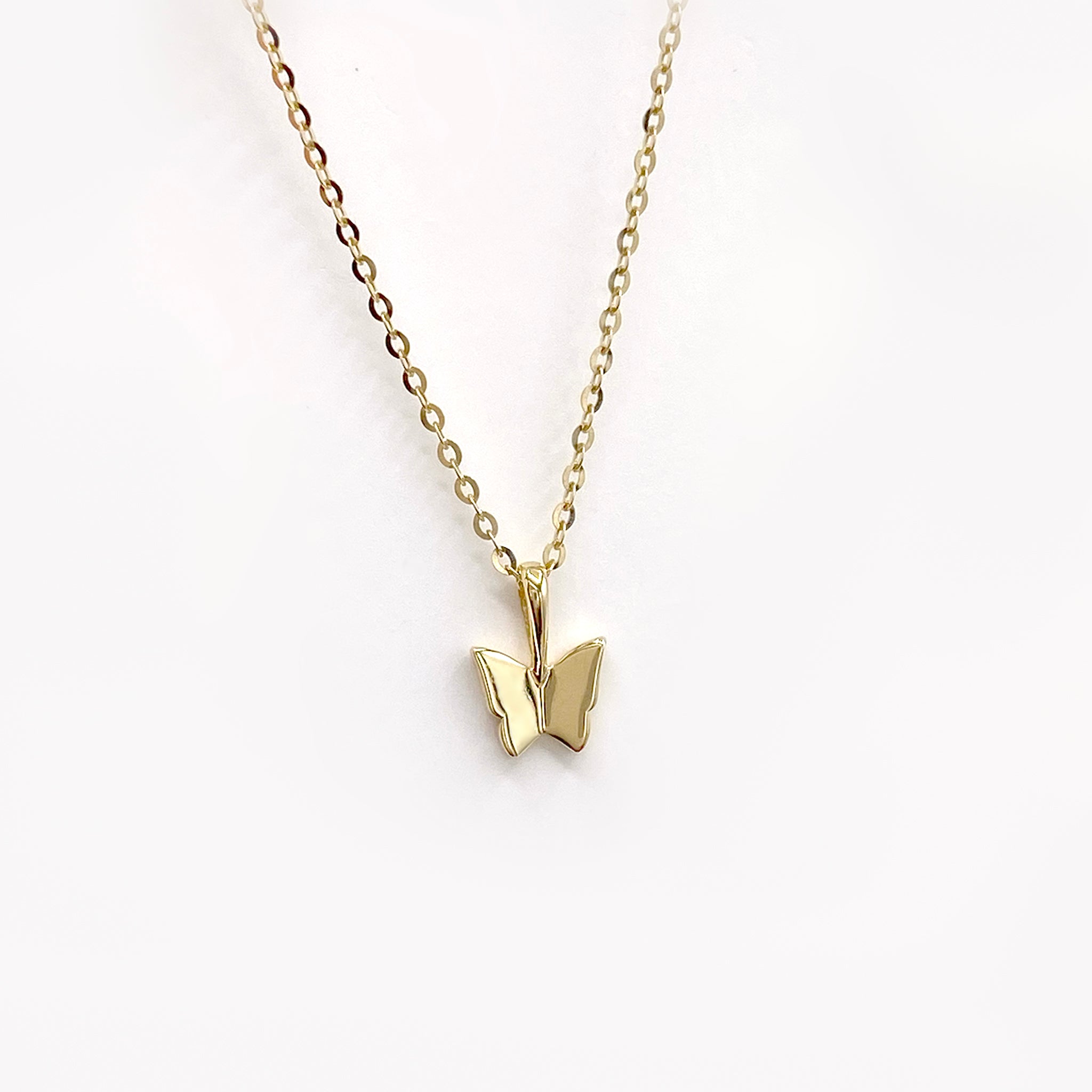 Gold Tiny Butterfly Pendant - Main Image