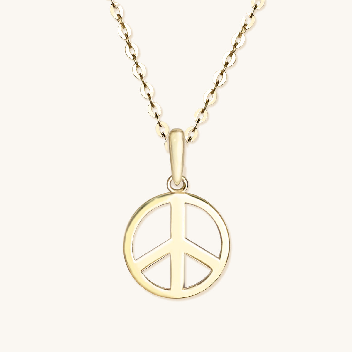 Gold Peace Sign Necklace | Ele Kalon Jewelry | Explore More Charm ...
